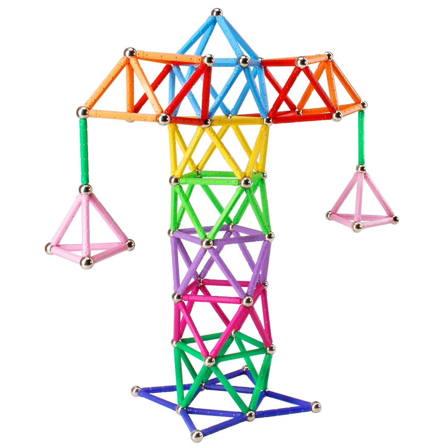 ELONGDI Magnetic Building Blocks – 132-Piece STEM Toy Set for Kids & Adults