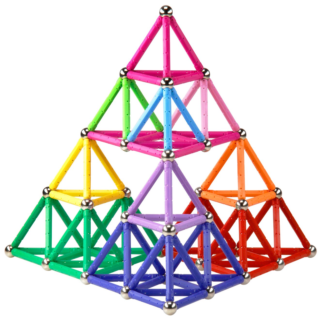 ELONGDI Magnetic Building Blocks – 132-Piece STEM Toy Set for Kids & Adults