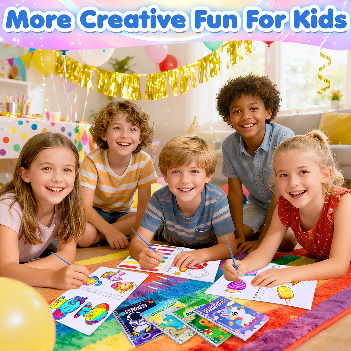 Elover 24-Pack Water Coloring Book for Kids — Bulk Party Favors and Arts & Crafts (Ages 4-8)