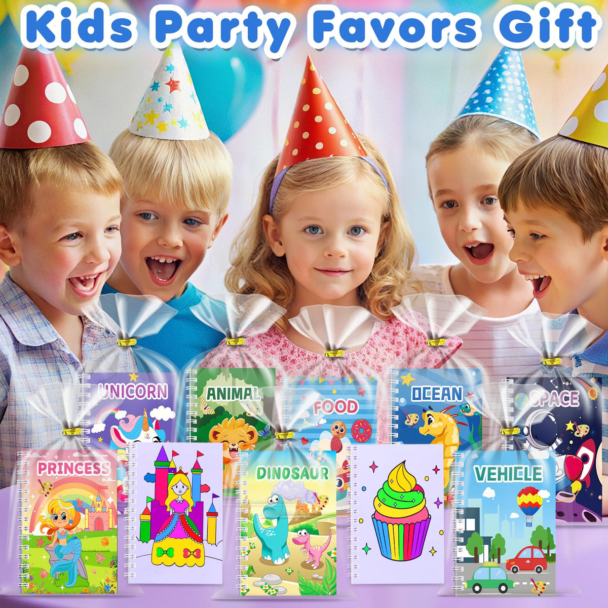 Elover 24-Pack Water Coloring Book for Kids — Bulk Party Favors and Arts & Crafts (Ages 4-8)