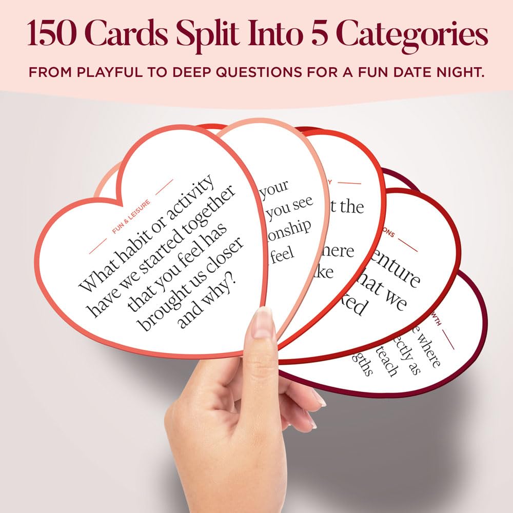 Eluvate 150 Relationship Building Conversation Starters – Couple Card Game for Date Nights