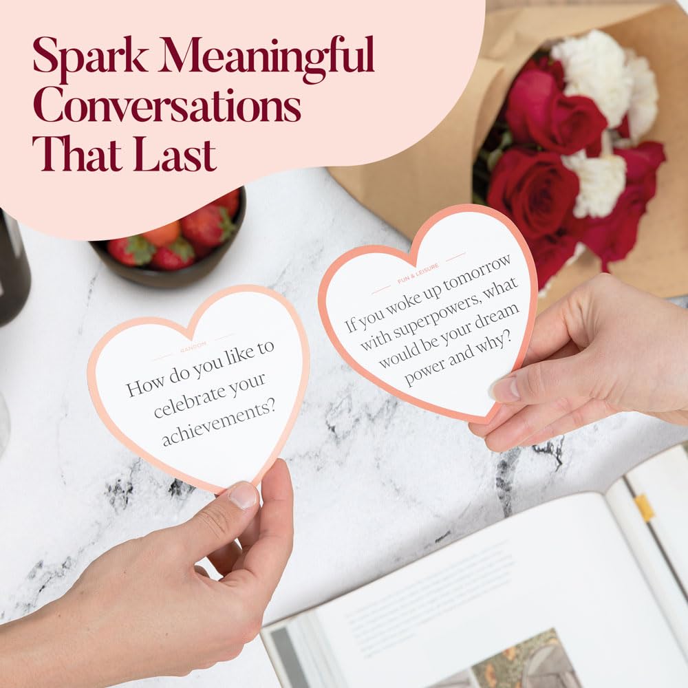 Eluvate 150 Relationship Building Conversation Starters – Couple Card Game for Date Nights