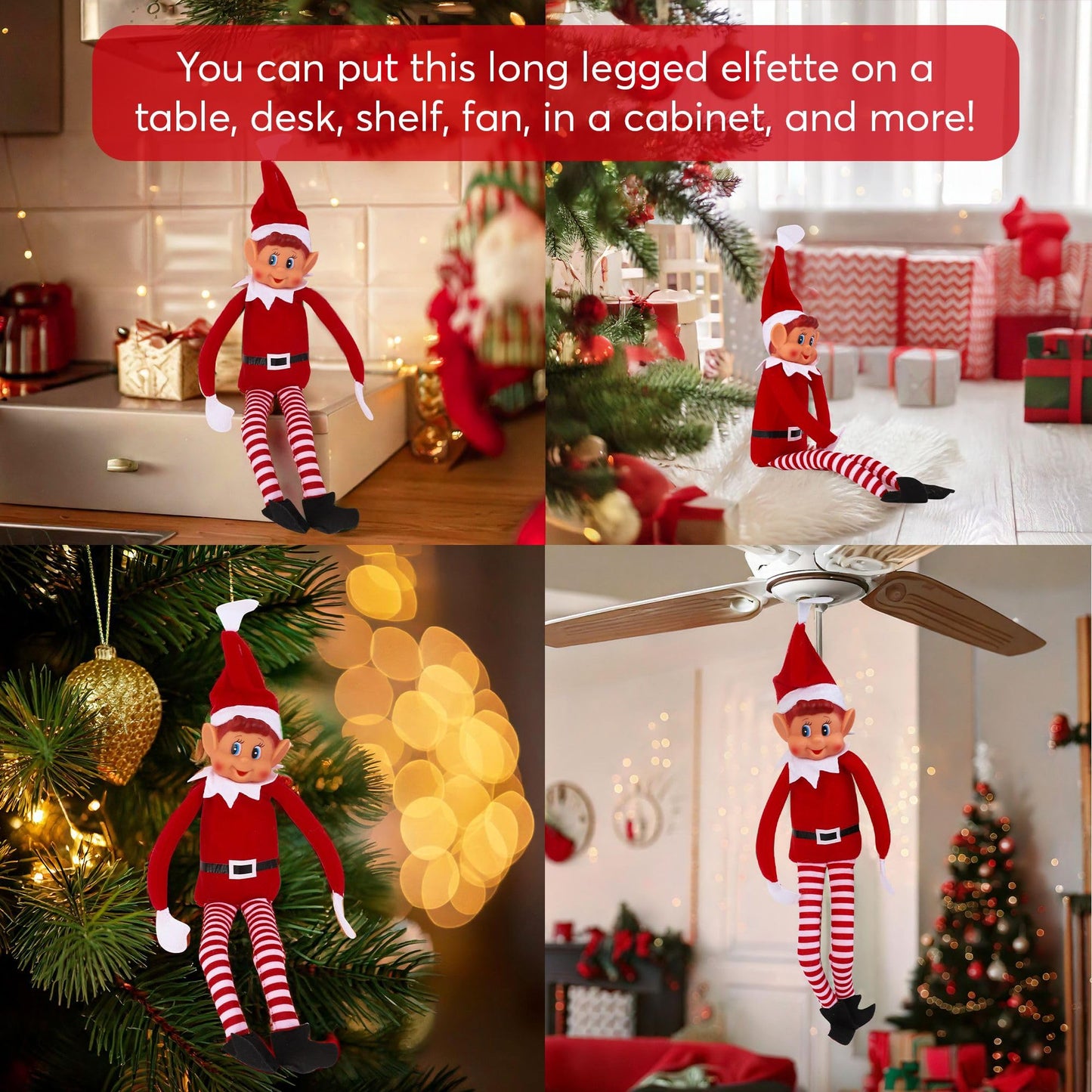 Elves Behavin' Badly Christmas Elf Plush Toy — 12-Inch Bendable Naughty Elf Doll