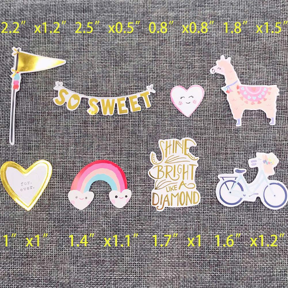Elwish Scrapbook Stickers 80pcs – Love Theme Cardstock for Laptop, Planner & Crafts