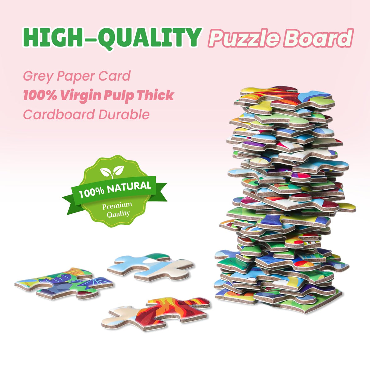 ELX 60 Piece Castle Jigsaw Puzzle for Kids 3+ | Large Floor Puzzle with Storage Bag