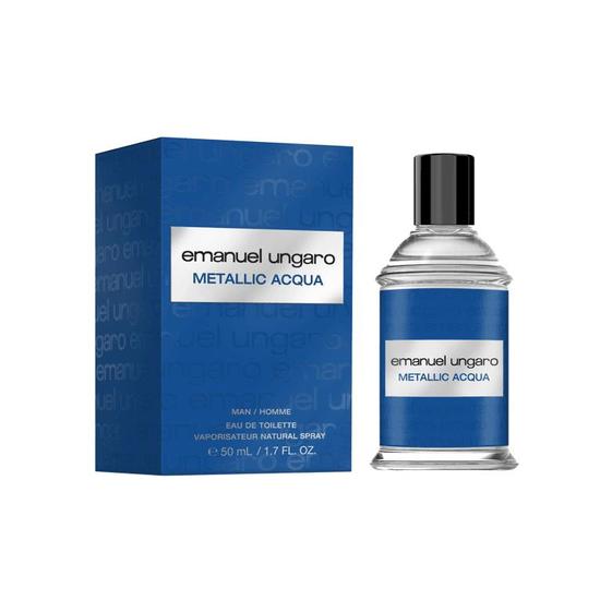 Emanuel Ungaro Metallic Acqua Men Eau de Toilette 50ml Spray Men's Fragrance