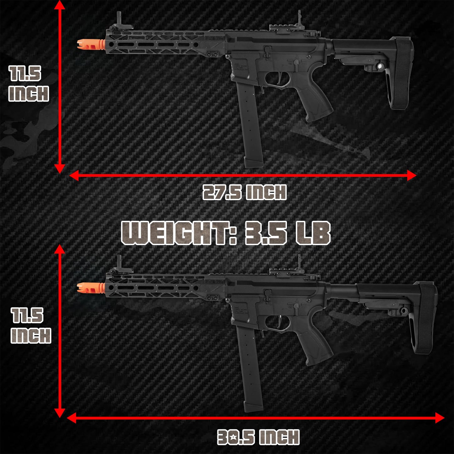EMERBU Pro-Grade Gel Splatter Ball Blaster ARP9 Plus – Upgraded Metal/Nylon Body