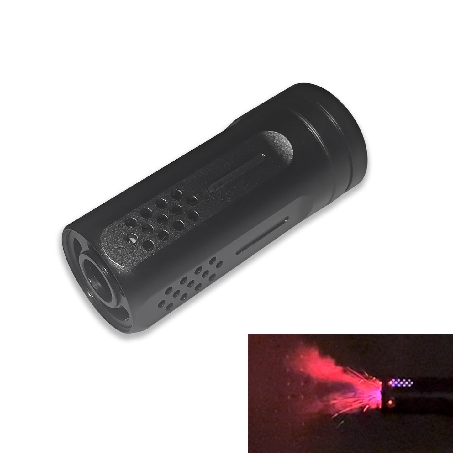 EMERBU Metal Simulated Spitfire Gel Splat Blaster – 7 Color LEDs, 14mm CCW Interface