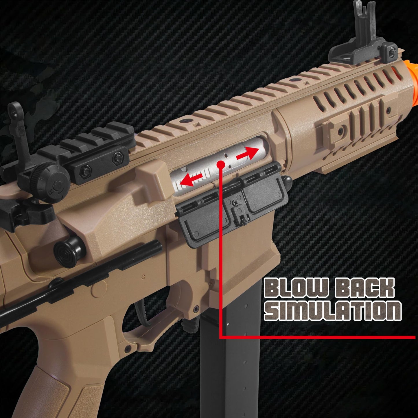 EMERBU Pro-Grade Gel Splatter Ball Blaster ARP9 – Upgraded Metal/Nylon Build, 11.1V Power