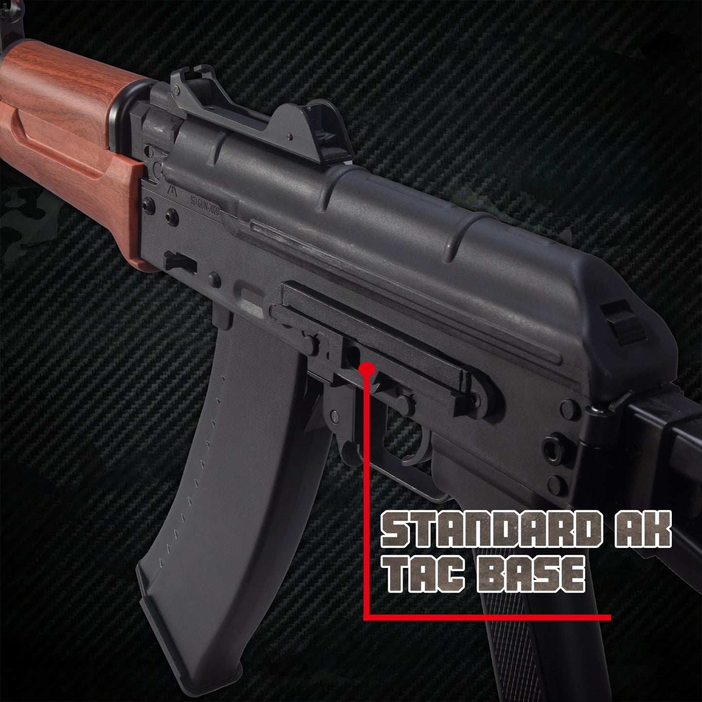 EMERBU Pro-Grade Gel Splatter Ball Blaster AKS74U – Upgraded Metal/Nylon Build, 11.1V Power