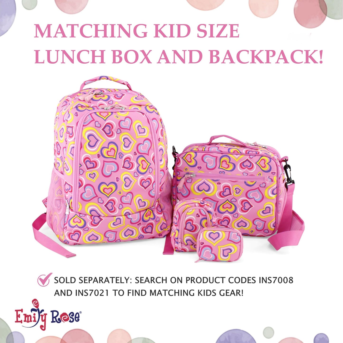 Emily Rose 18-Inch Doll School Essentials – 18-Piece Set with Backpack, Lunch Box & Calculator (USA Brand, Compatible with American Girl Dolls)