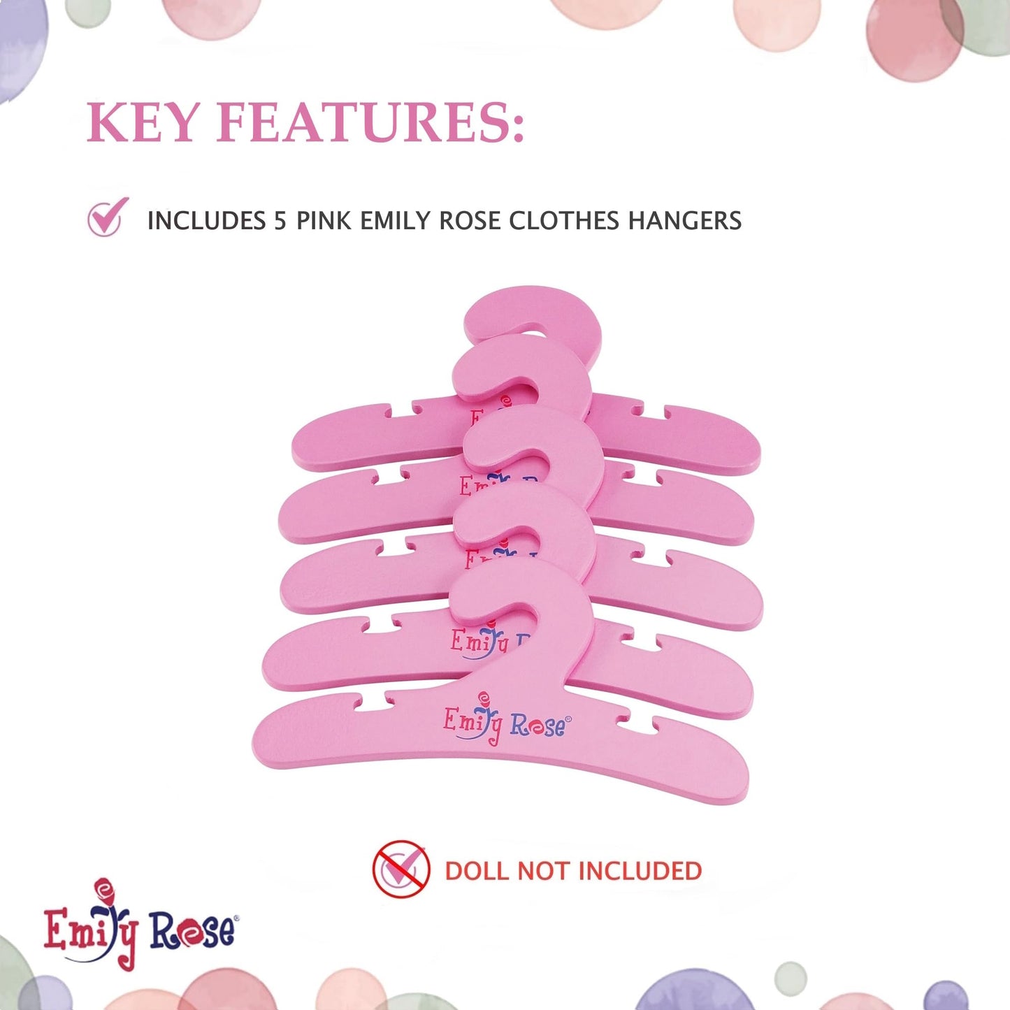 Emily Rose 18-Inch Doll Closet – Butterfly Furniture Collection – Includes 5 Hangers | USA Brand