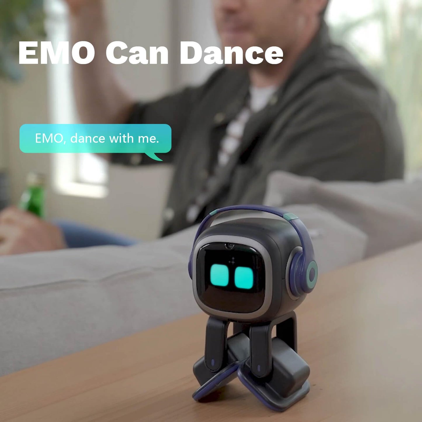 EMOPET AI Desk Robot Companion — ChatGPT Enabled, Voice Commands, Dancing