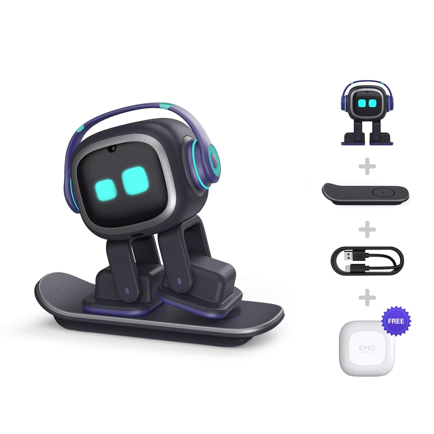 EMOPET AI Desk Robot Companion — ChatGPT Enabled, Voice Commands, Dancing