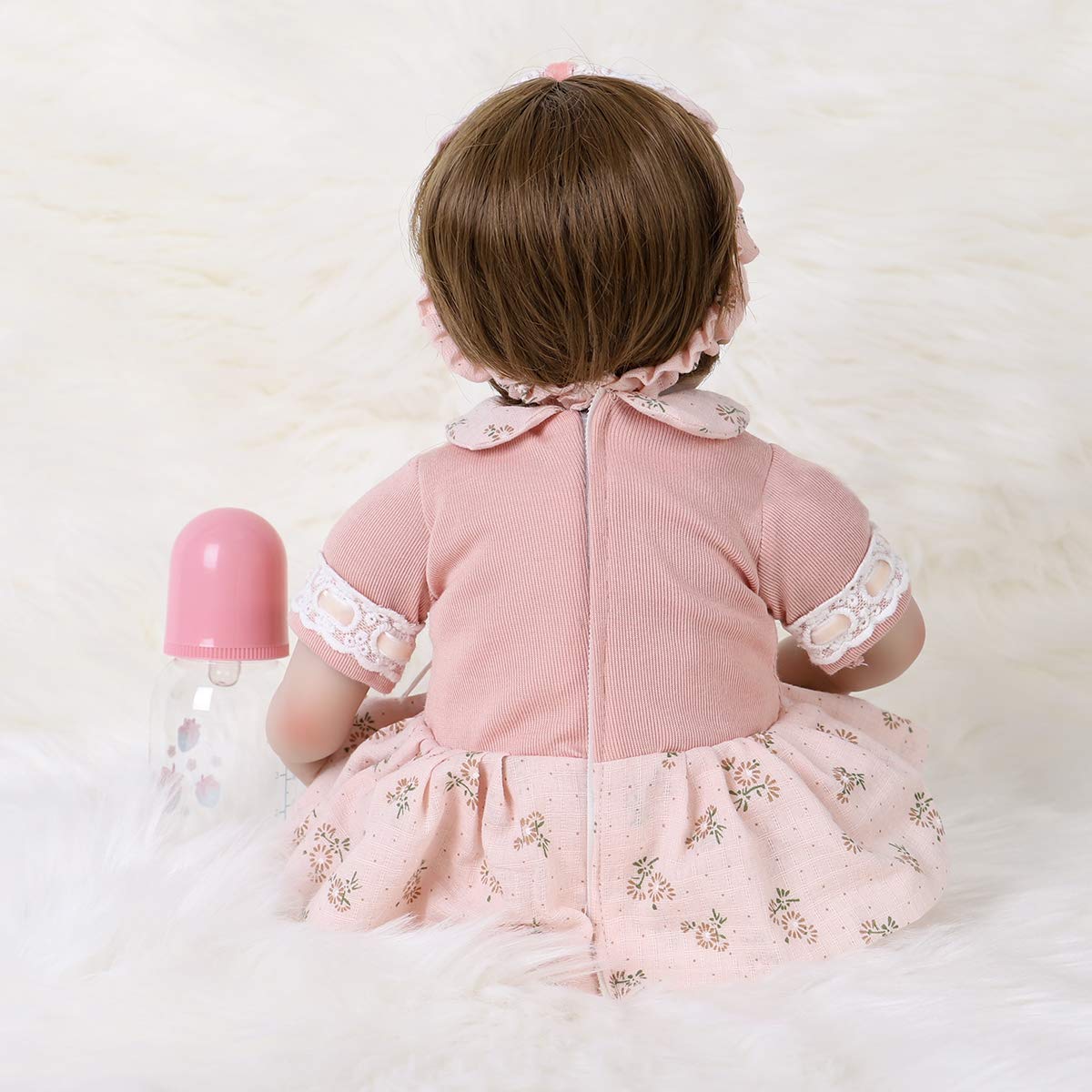 ENADOLL Reborn Baby Doll – 16" Realistic Silicone Vinyl with Weighted Body + Headband Gift Set for Ages 3+