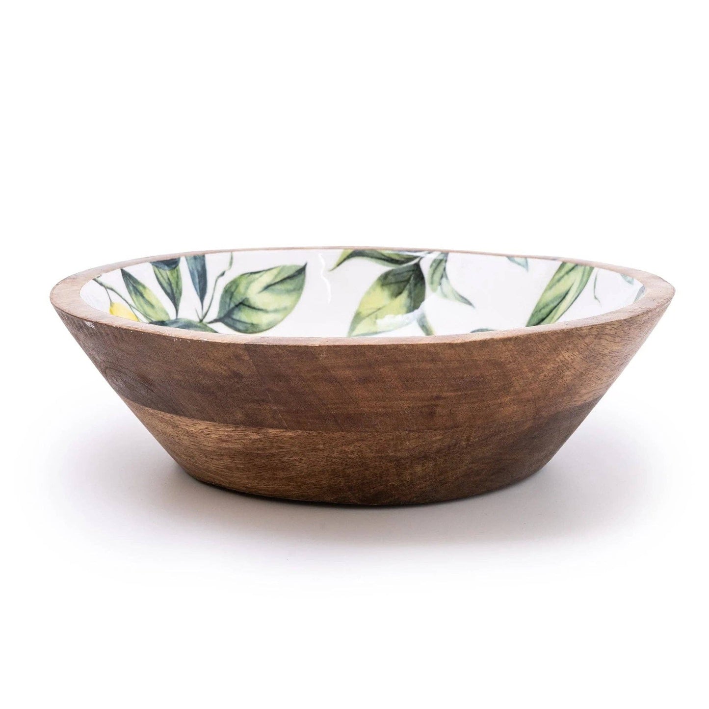Enamelled Mango Wooden Dish / bowl  With Inlay 24cm