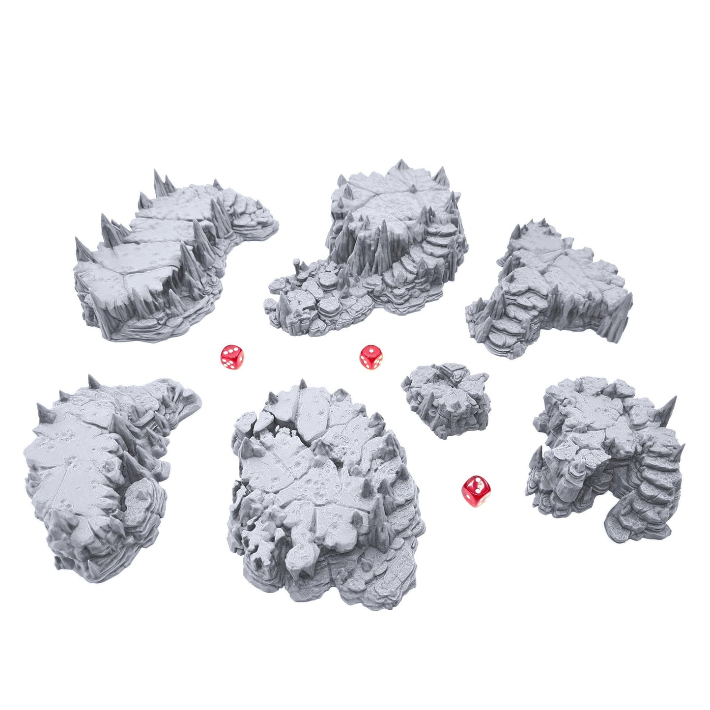 EnderToys Raised Caverns - 28mm DND Terrain for Tabletop Miniatures