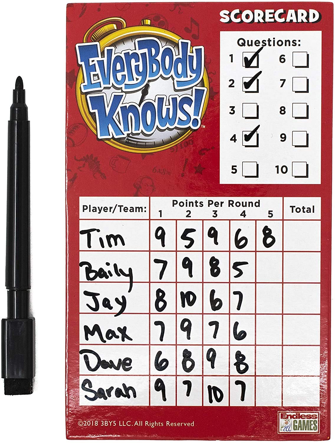 Endless Games Everyone Knows! 2018 Edition – Fast-Paced Trivia Card Game