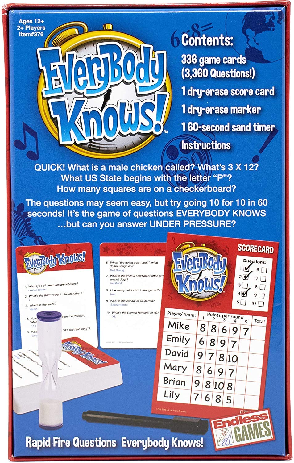 Endless Games Everyone Knows! 2018 Edition – Fast-Paced Trivia Card Game