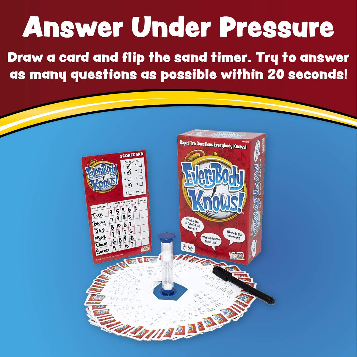 Endless Games Everyone Knows! 2018 Edition – Fast-Paced Trivia Card Game