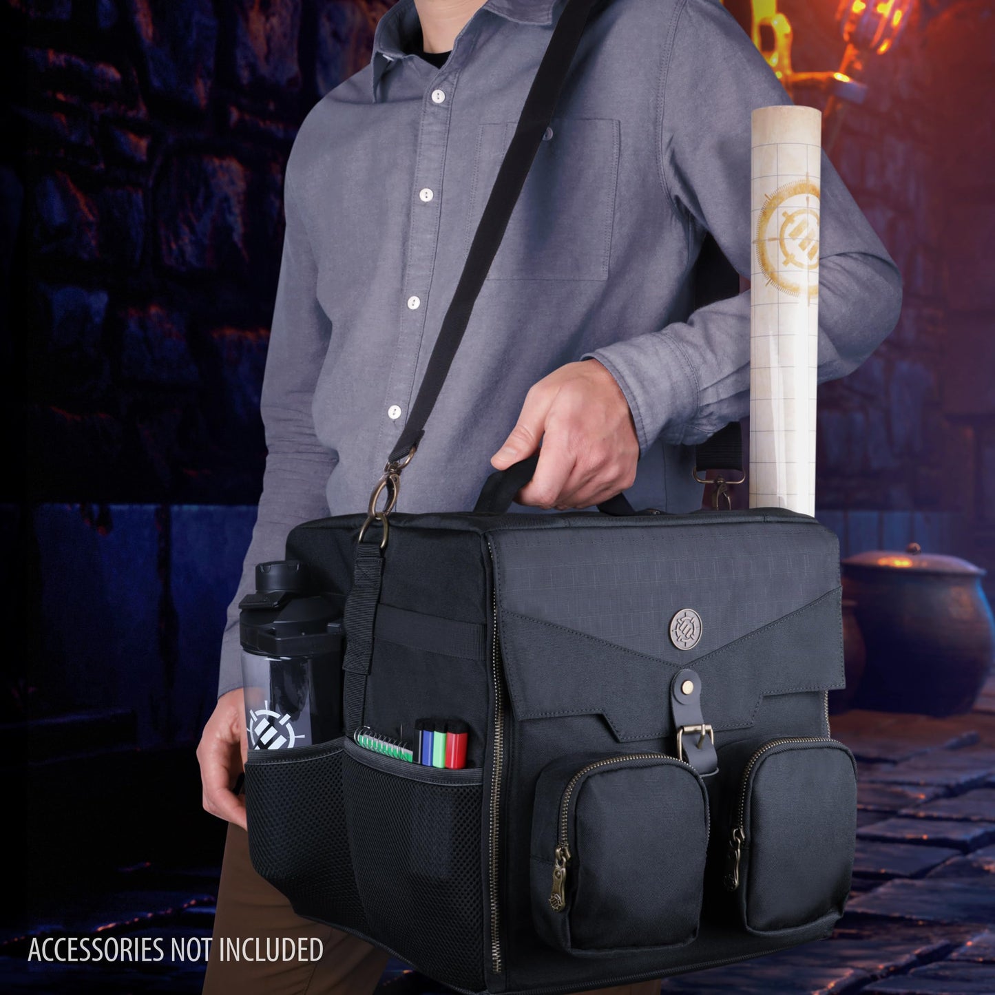 ENHANCE Board Game Shoulder Bag – Reinforced Storage, Padded Strap & Accessory Pockets