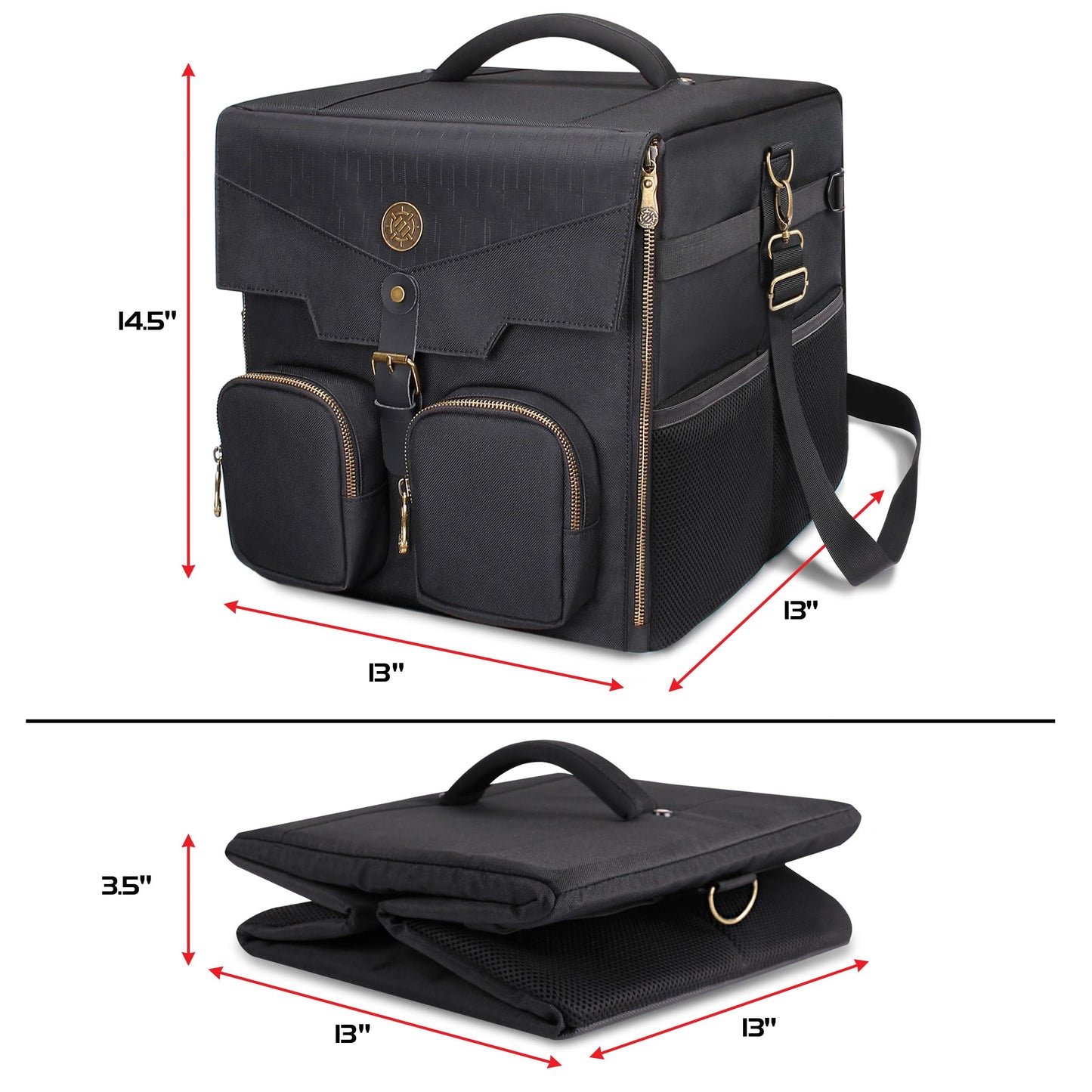 ENHANCE Board Game Shoulder Bag – Reinforced Storage, Padded Strap & Accessory Pockets