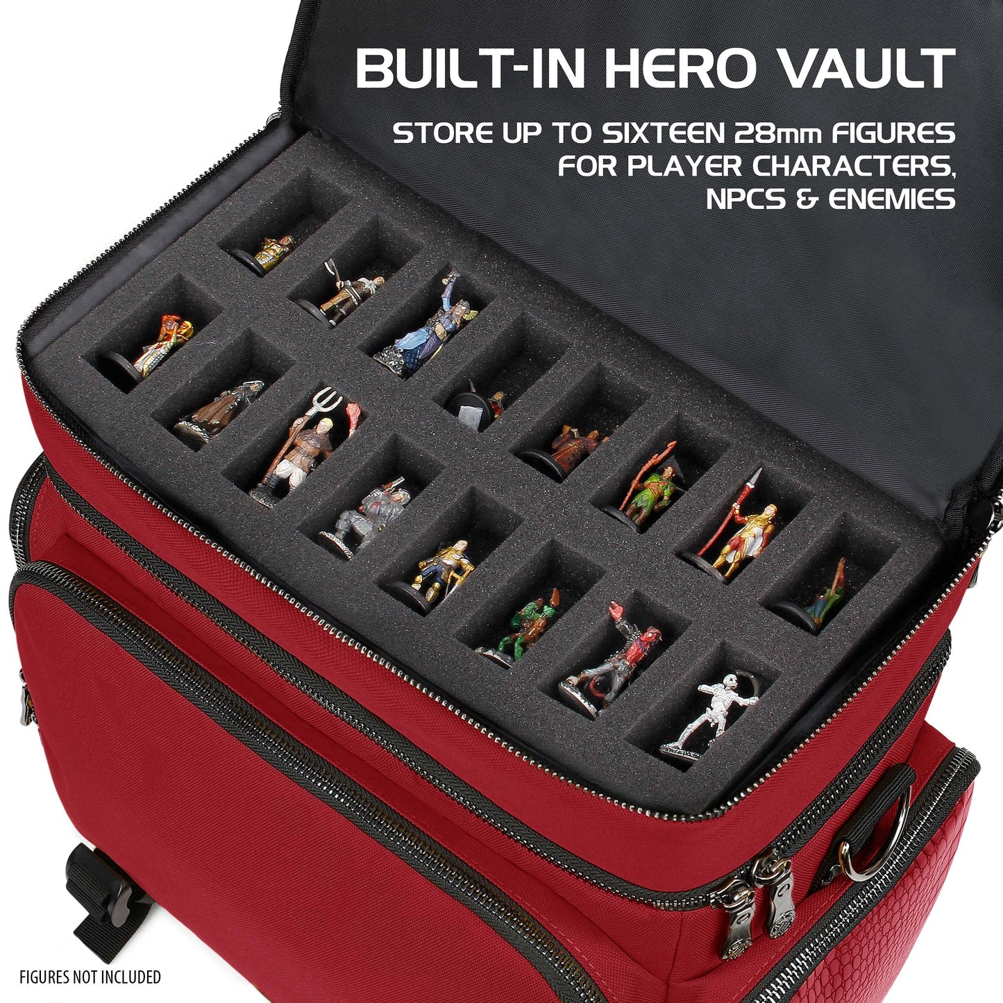 ENHANCE Collector's Edition RPG Adventurer's DnD Bag — Dragon Hide Exterior, 4-8 Book Capacity, 28mm Miniatures