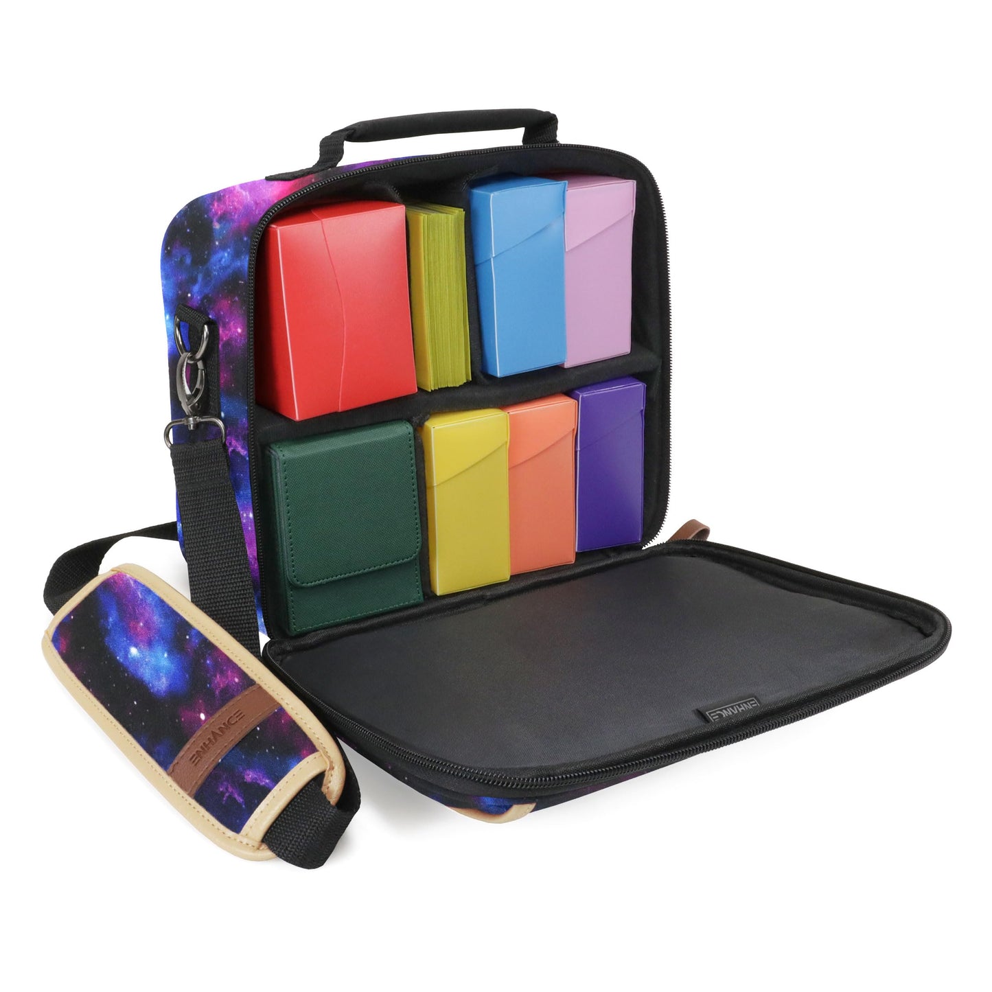 ENHANCE Designer Edition Compact MTG Bag Galaxy – Customizable Interior & Shoulder Strap
