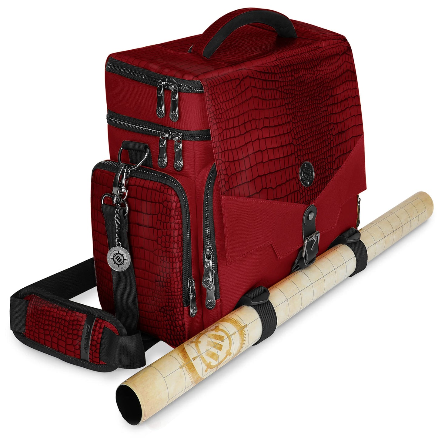 ENHANCE Collector's Edition RPG Adventurer's DnD Bag — Dragon Hide Exterior, 4-8 Book Capacity, 28mm Miniatures