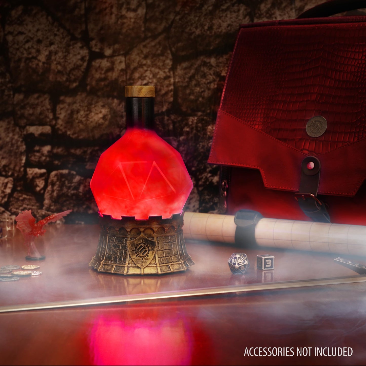 ENHANCE Gaming Sorcerer's Health Potion Light — Red Elixir Mood Bottle for RPG Immersion