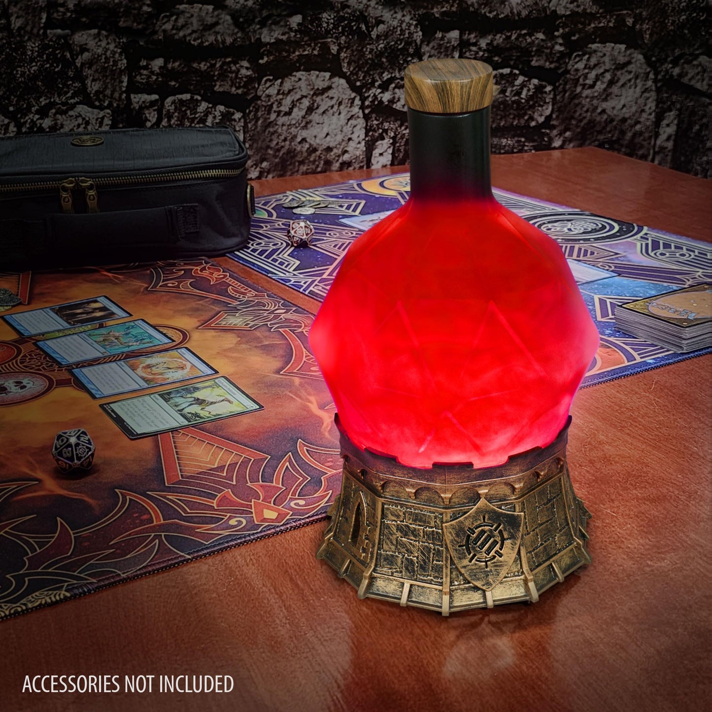 ENHANCE Gaming Sorcerer's Health Potion Light — Red Elixir Mood Bottle for RPG Immersion