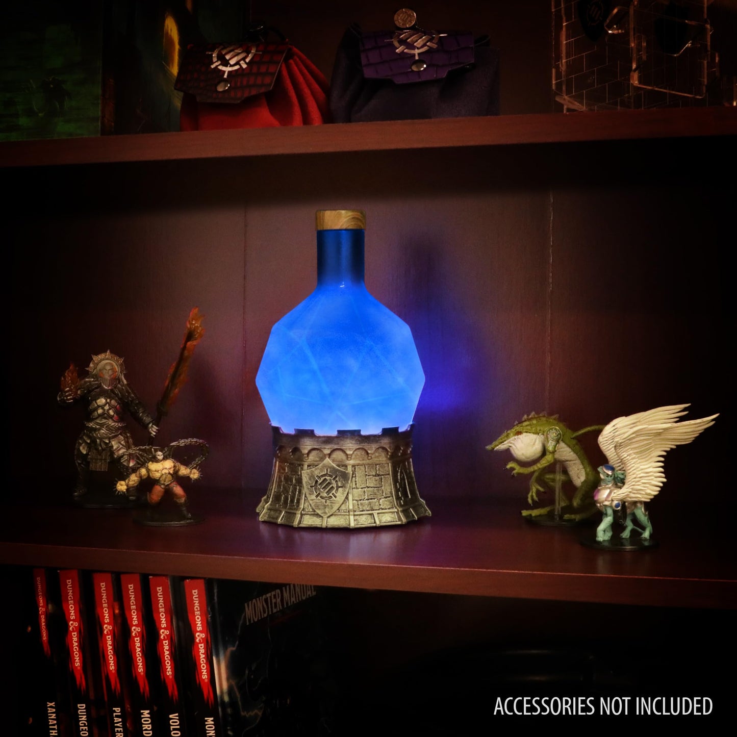 ENHANCE Gaming Sorcerer's Mana Potion Light — Blue Swirl Mood Lamp for TTRPG Tabletop Immersion
