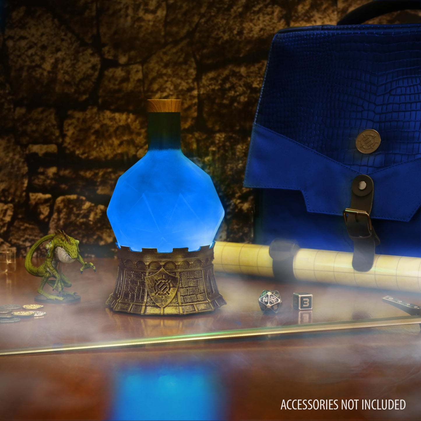 ENHANCE Gaming Sorcerer's Mana Potion Light — Blue Swirl Mood Lamp for TTRPG Tabletop Immersion