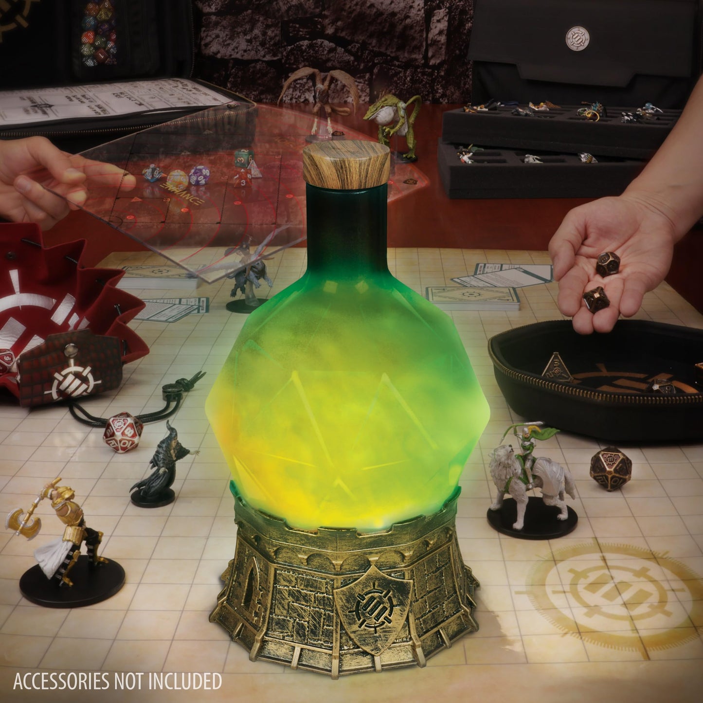 ENHANCE Gaming Sorcerer's Potion Light – Green Swirl Mood Lamp for RPG Immersion