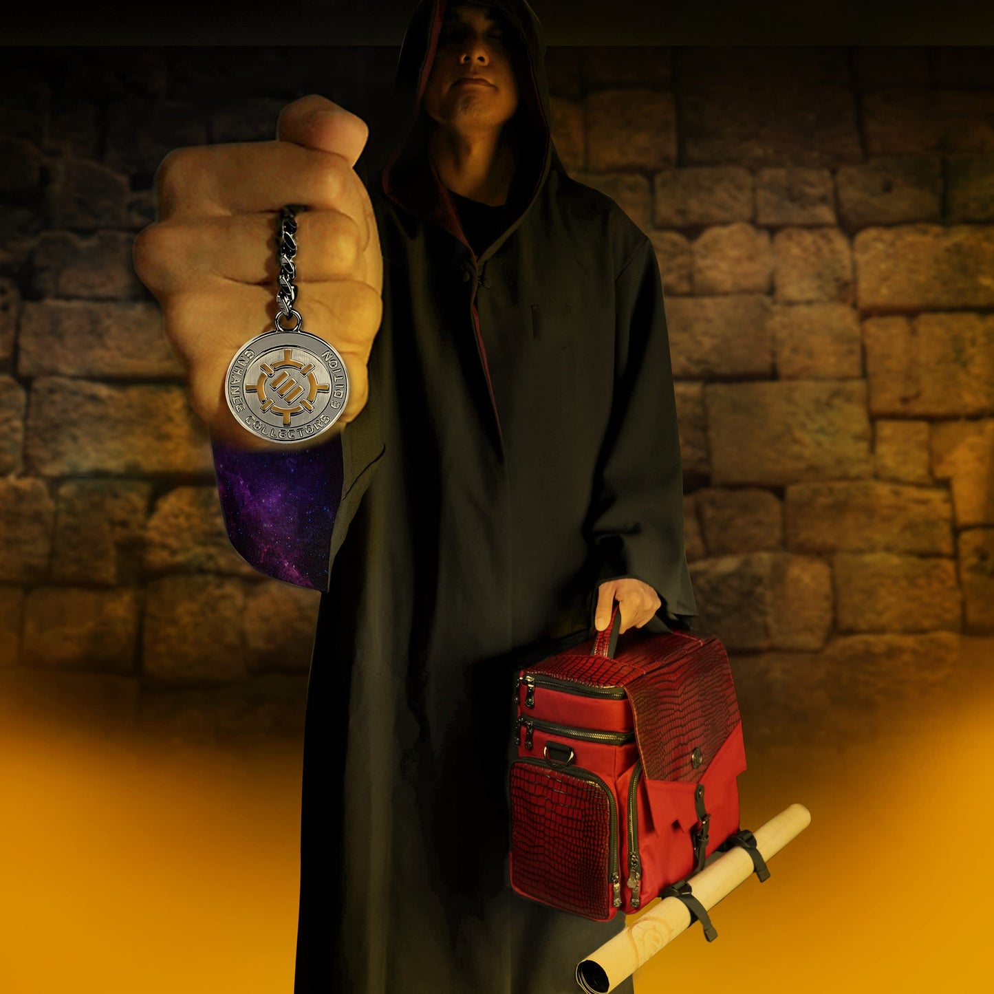 ENHANCE Collector's Edition RPG Adventurer's DnD Bag — Dragon Hide Exterior, 4-8 Book Capacity, 28mm Miniatures
