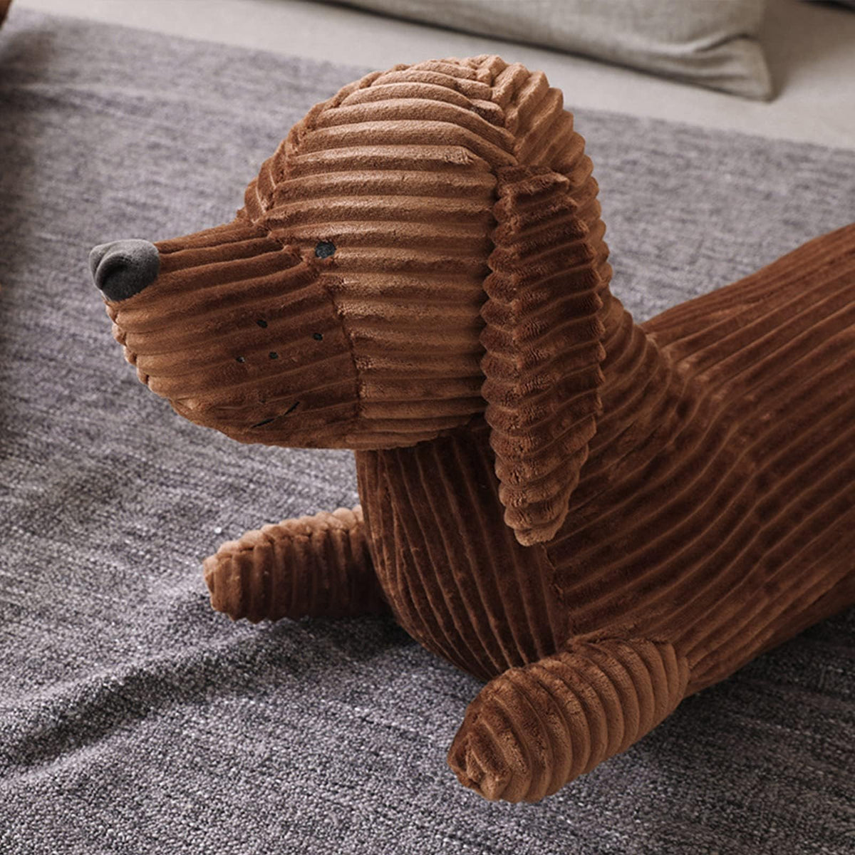 Enhopty 43-Inch Giant Dachshund Plush Pillow – Large Hugging Pillow for Kids and Home Decor