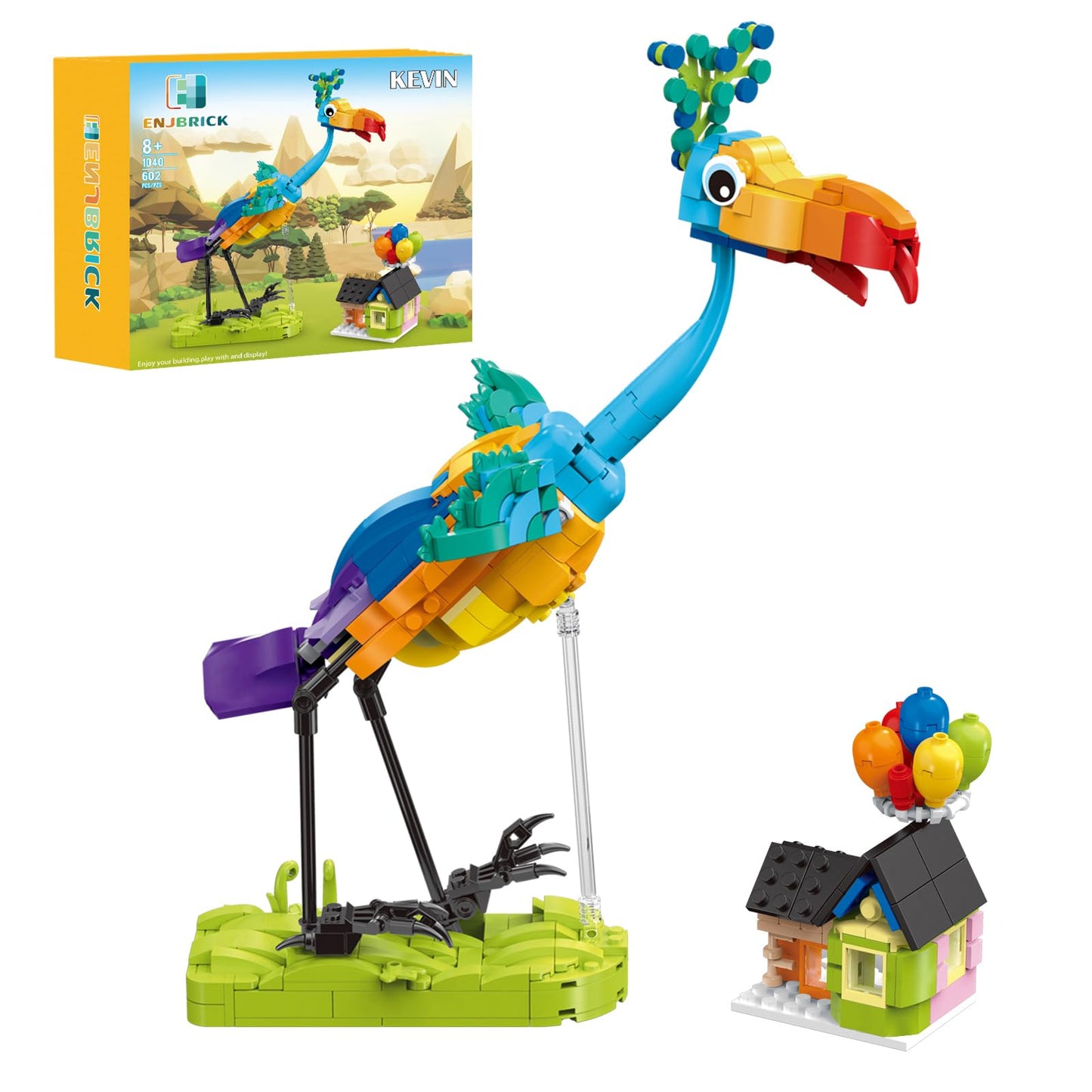 ENJBRICK Kevin Bird Up House Building Set – 602 Pieces, LEGO-Compatible, Gift for Ages 8-14