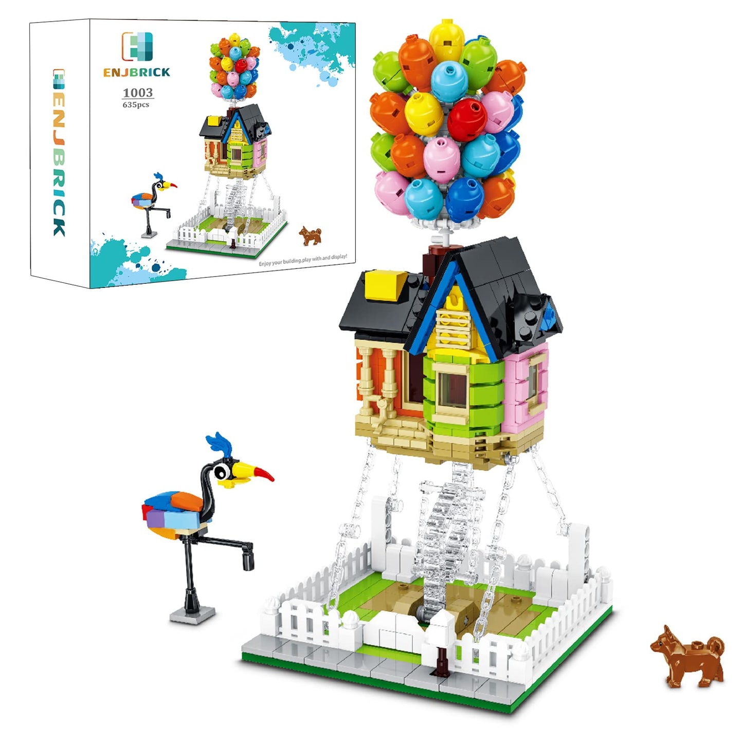 ENJBRICK Up Balloon House Building Kit – 635 Pieces for Kids 8–14 | Creative Tensegrity Sculptures