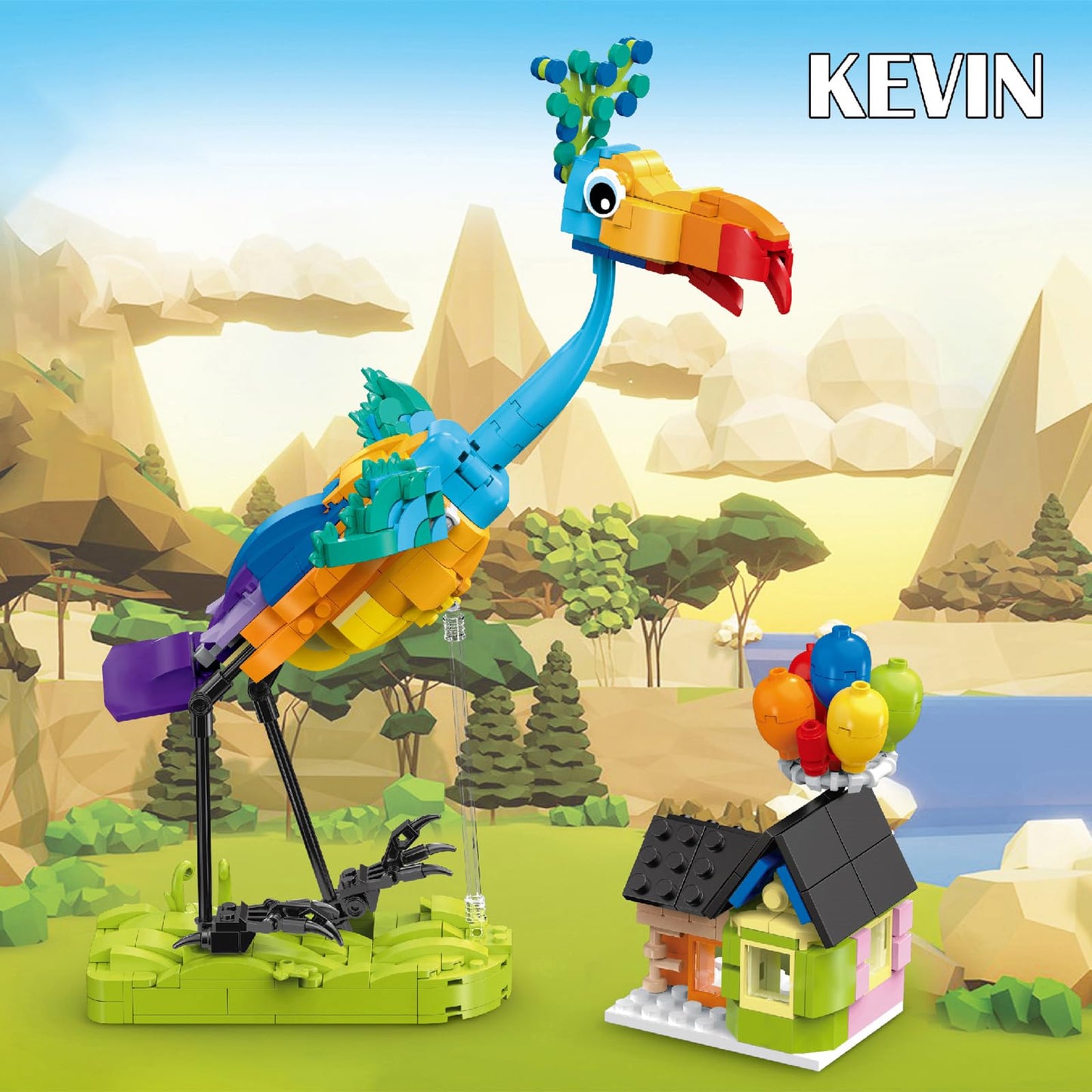ENJBRICK Kevin Bird Up House Building Set – 602 Pieces, LEGO-Compatible, Gift for Ages 8-14