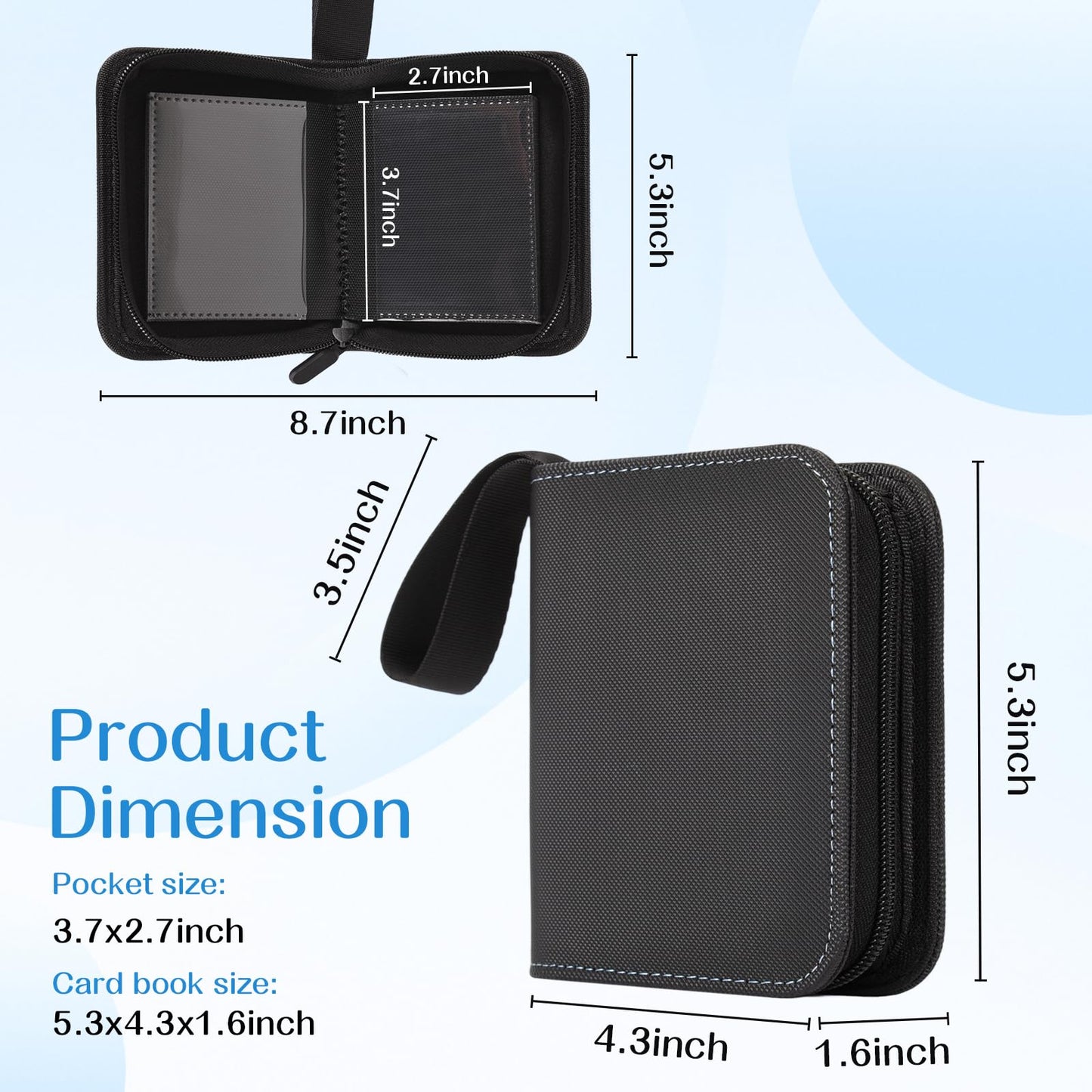 ENJOHN 1 Pocket Card Binder – 40-Card Mini Album for TCG & Sports