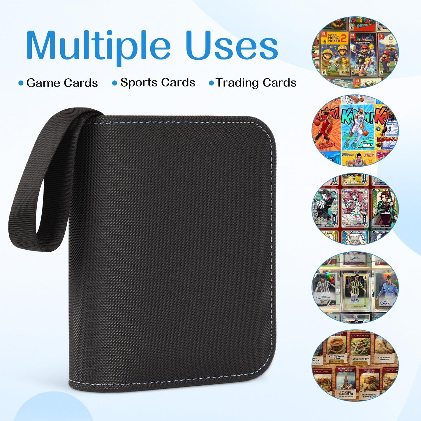 ENJOHN 1 Pocket Card Binder – 40-Card Mini Album for TCG & Sports