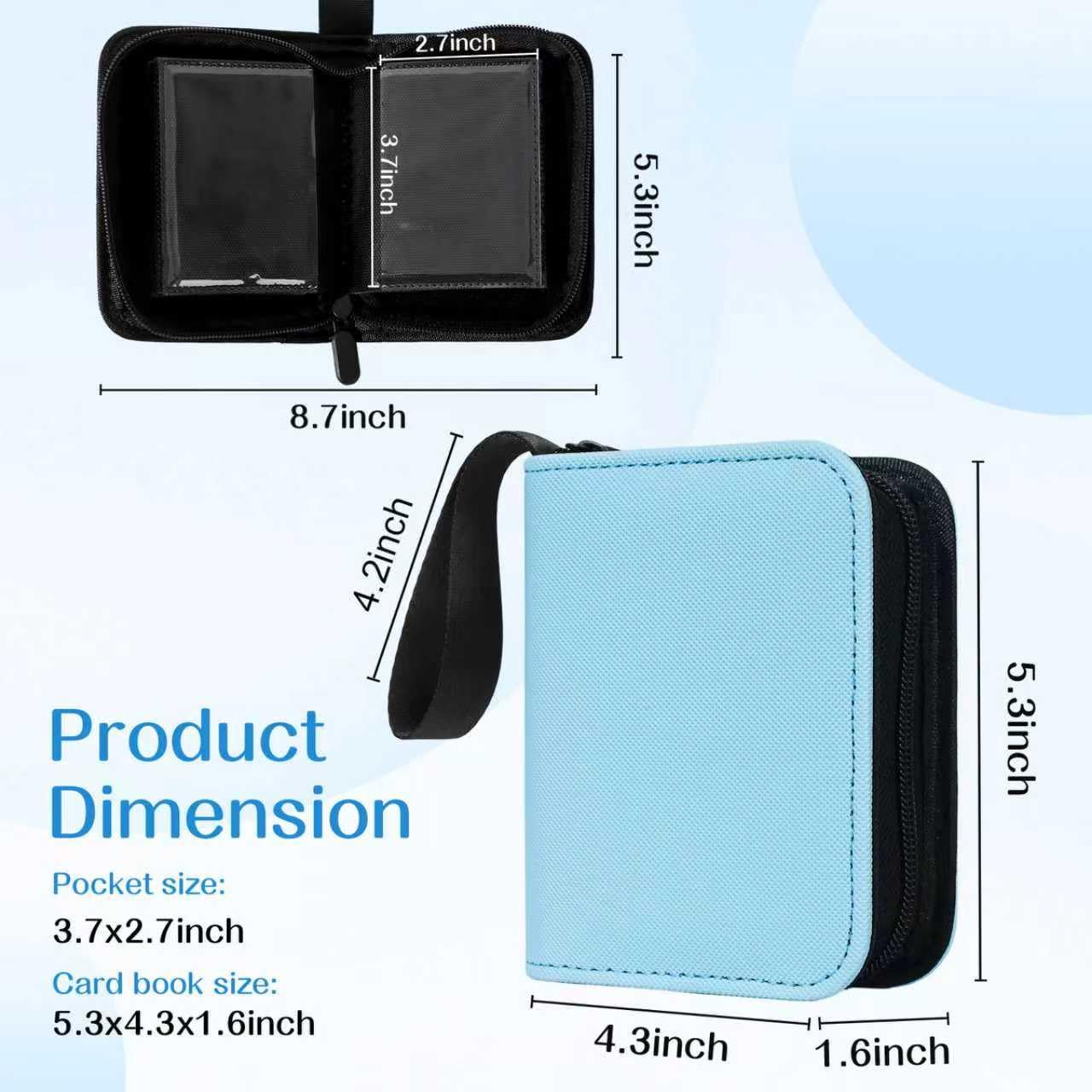 ENJOHN 1 Pocket Card Binder – Holds 40 Cards, 20 Pages, Side-Loading Mini Binder for TCG MTG Sports