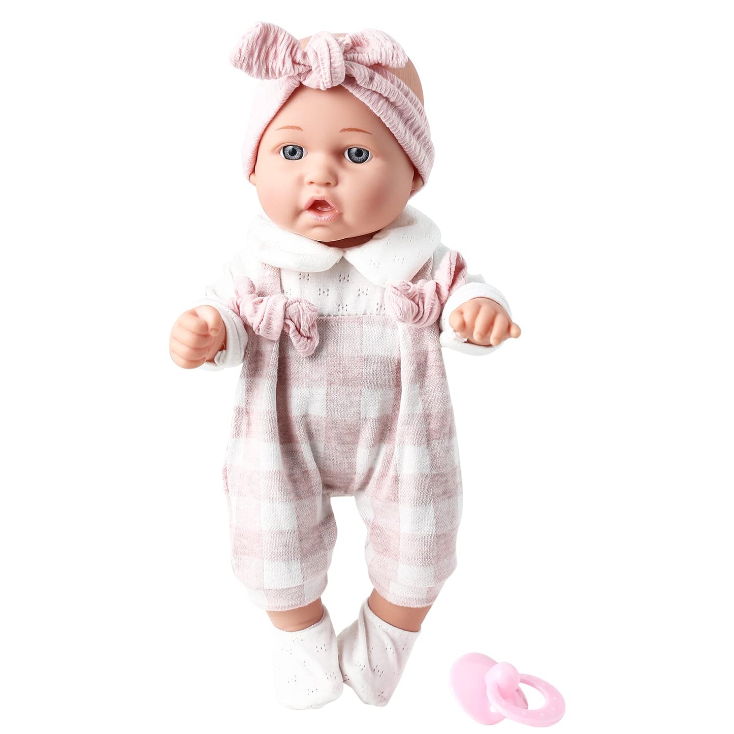 Enjoyin 12'' Baby Doll Set in Gift Box — Pacifier, Pink Clothes, Blanket & Bottle | Gift Idea for Ages 3+
