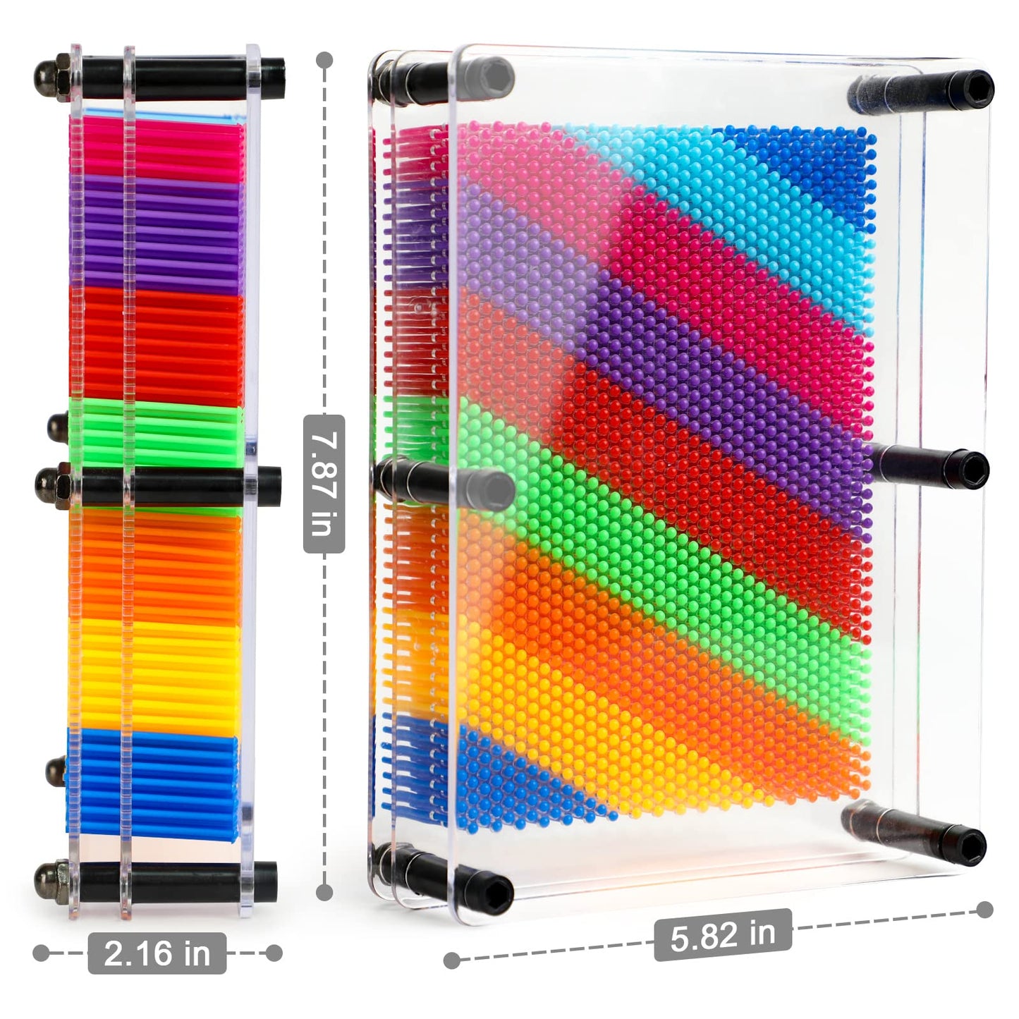 ENJSD 3D Pin Art Toy – Sensory Board for Kids, Creative Play & Color Recognition