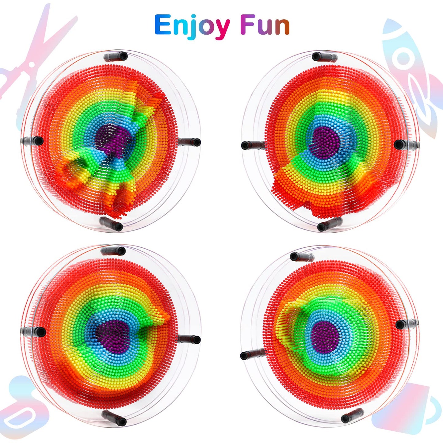 ENJSD 3D Pin Art Sensory Toy for Kids 3-10 | Creative Pin Art Board