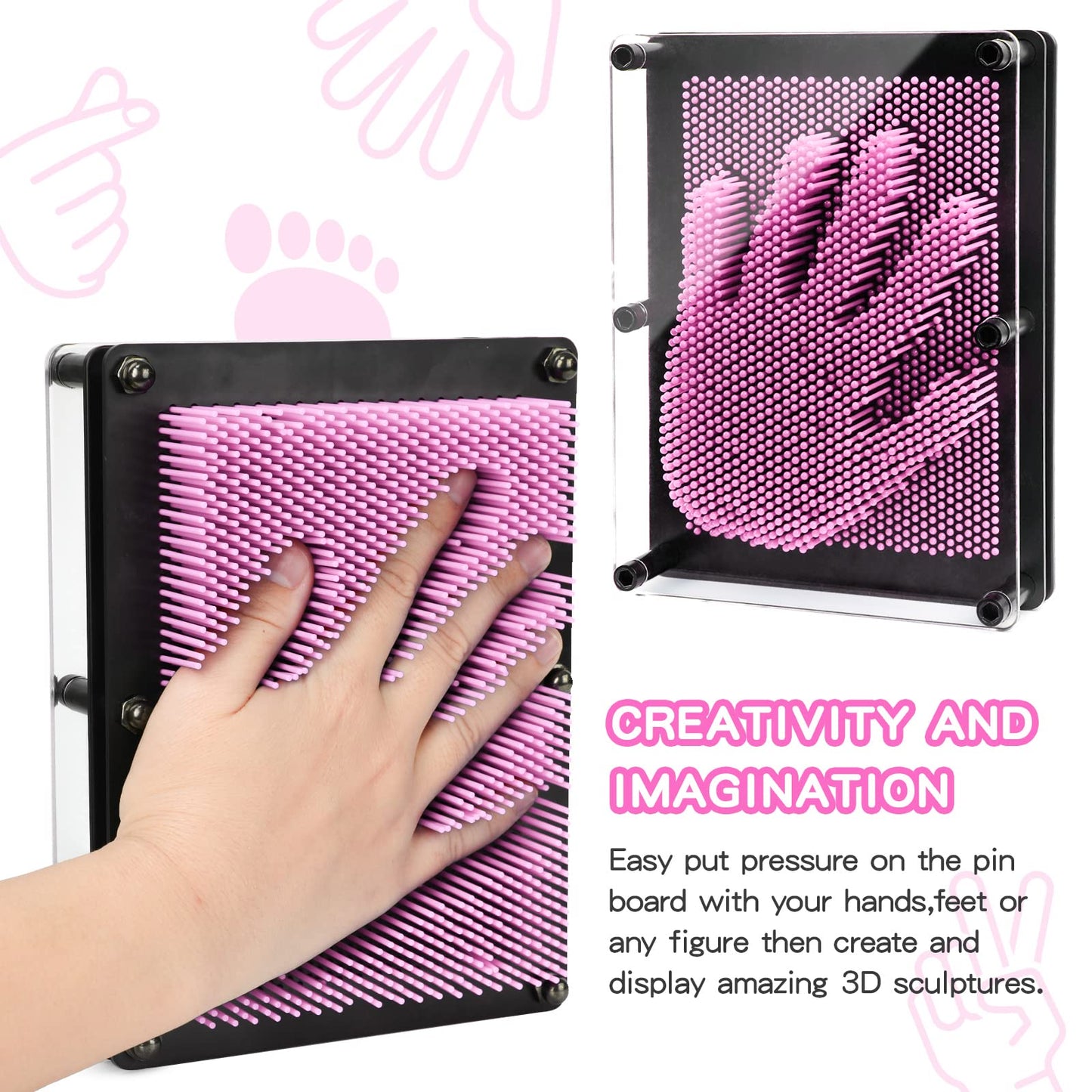 ENJSD 3D Pin Art Toy – Creative Pin Art Board for Kids 3–12