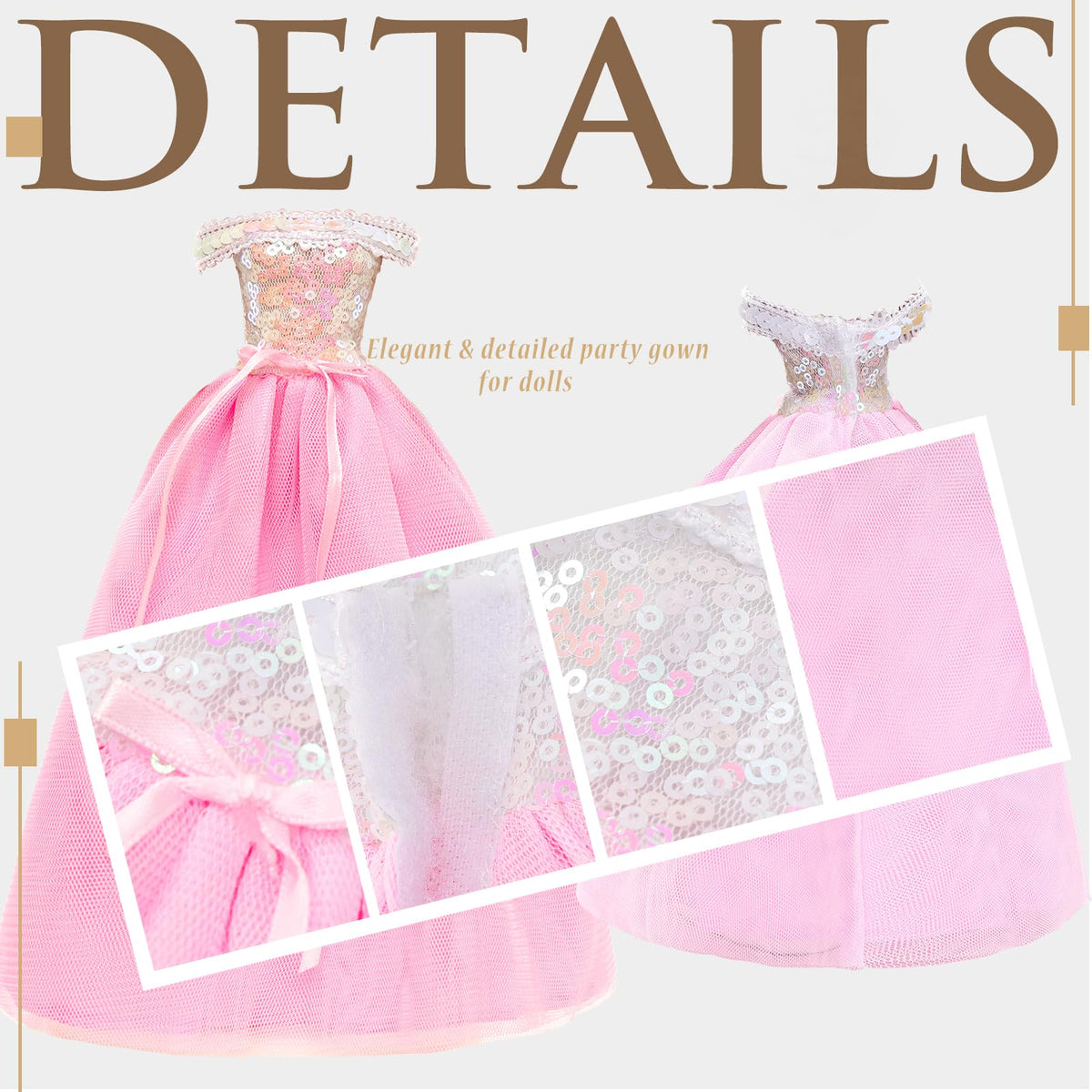 ENOCHT 15-Piece Doll Clothes Set for 11.5-Inch Dolls – 6 Complete Outfits, Shoes & Accessories
