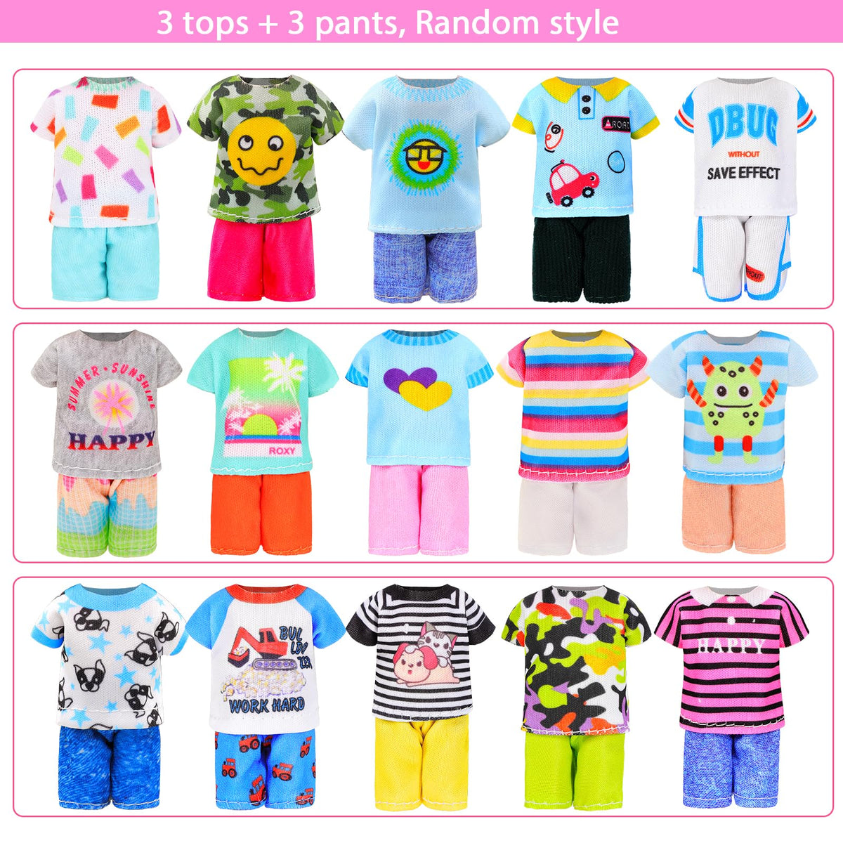 ENOCHT 25-Piece 5.3-Inch Doll Travel Set – Outfits, Luggage & Accessories
