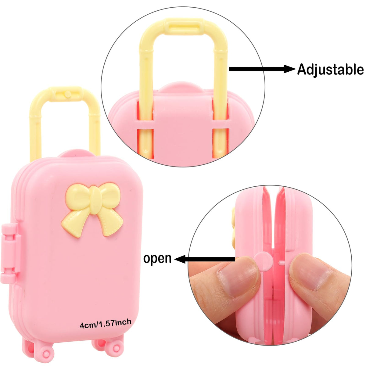 ENOCHT 25-Piece 5.3-Inch Doll Travel Set – Outfits, Luggage & Accessories