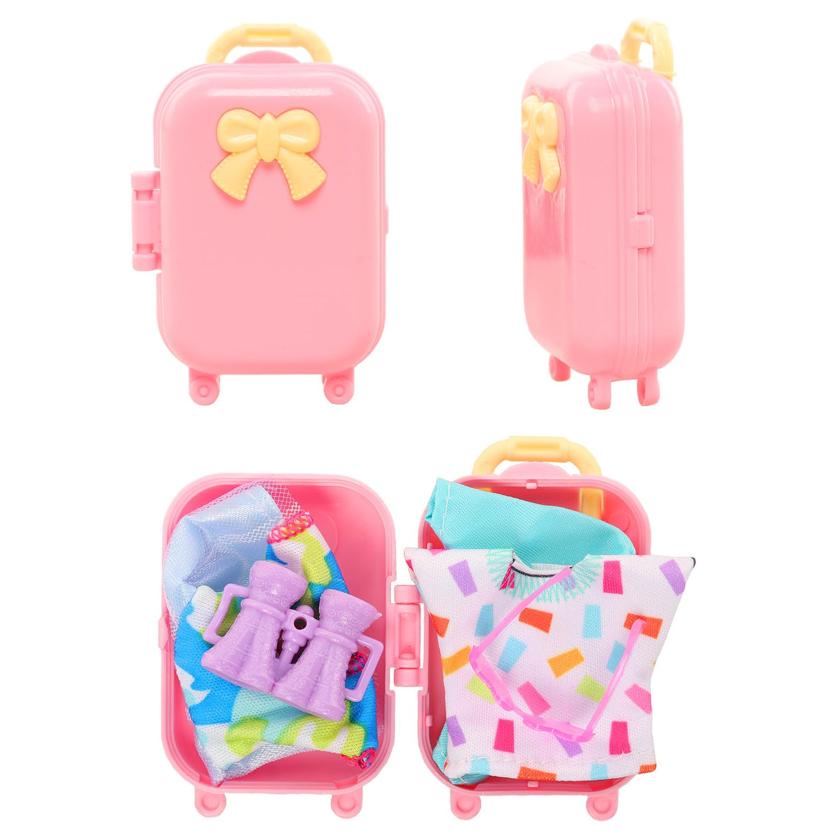 ENOCHT 25-Piece 5.3-Inch Doll Travel Set – Outfits, Luggage & Accessories